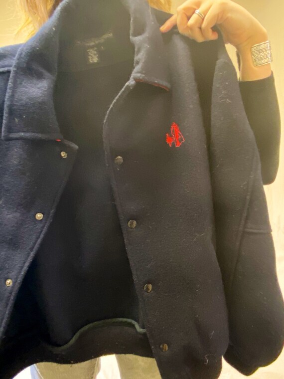 Navy Wool Letterman Jacket From J Peterman. Classic Cut. - Etsy Canada