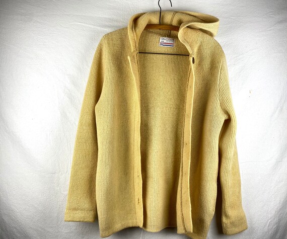 MEDIUM Buttery Ribbed Wool Hooded Cardigan Sweate… - image 2