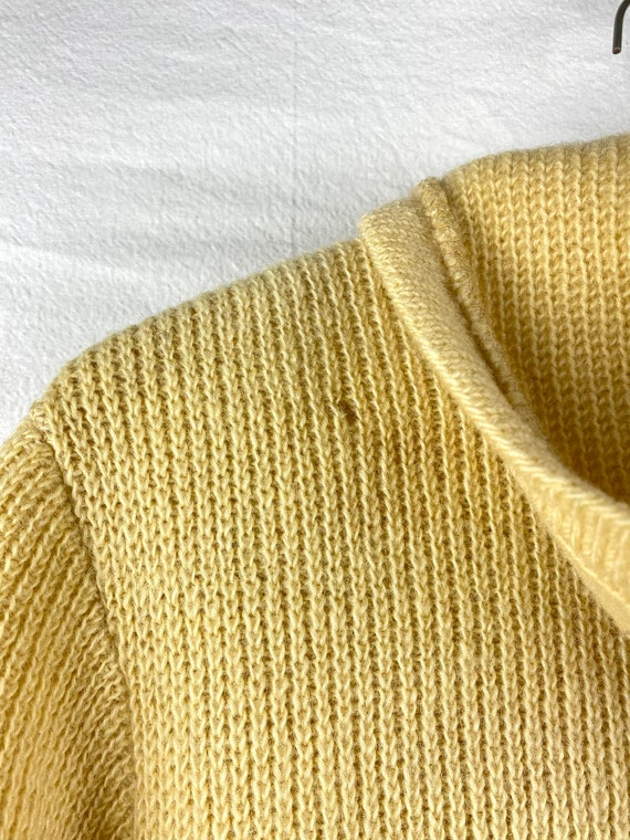 MEDIUM Buttery Ribbed Wool Hooded Cardigan Sweate… - image 9