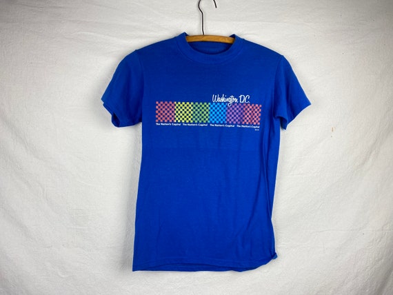 Royal Blue Soft Vintage Washington DC Travel Tee.