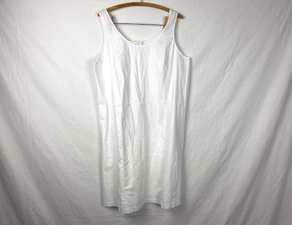 Amazing White All Cotton Vintage Slip House Dress.