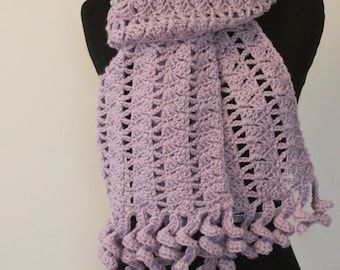 Spiral Edge Crochet Scarf Pattern, Crochet Scarf Pattern, Scarf Pattern, Instant Download, Crochet Pattern