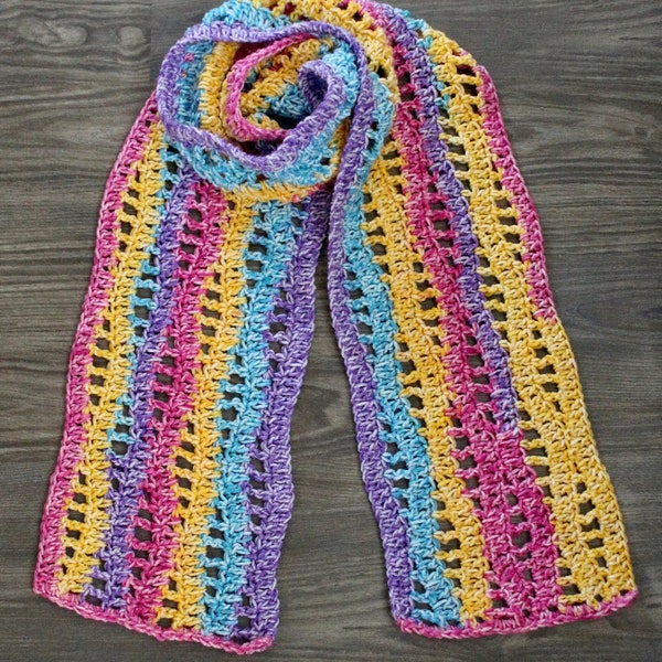 Gentle Waves Crochet Scarf Pattern, Crochet Scarf Pattern, Lacy Scarf Pattern, Scarf Pattern, Crochet Pattern