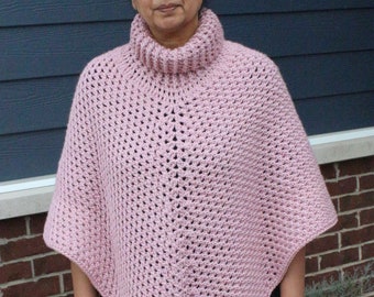 Textured Crochet Poncho Pattern, Crochet Poncho Pattern, Turtleneck Poncho Pattern, Poncho Pattern,  Crochet Pattern, Instant Download