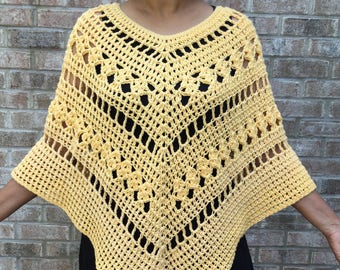 Multi Pattern Crochet Poncho Pattern, Crochet Poncho Pattern, Boho Poncho Pattern, Poncho Pattern, V-neck Poncho Pattern, Instant Download