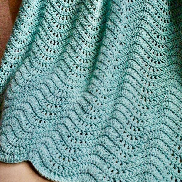 Patrón de manta ligera de encaje (7 tamaños, con video), patrón de manta, patrón de manta de crochet, patrón afgano, descarga instantánea