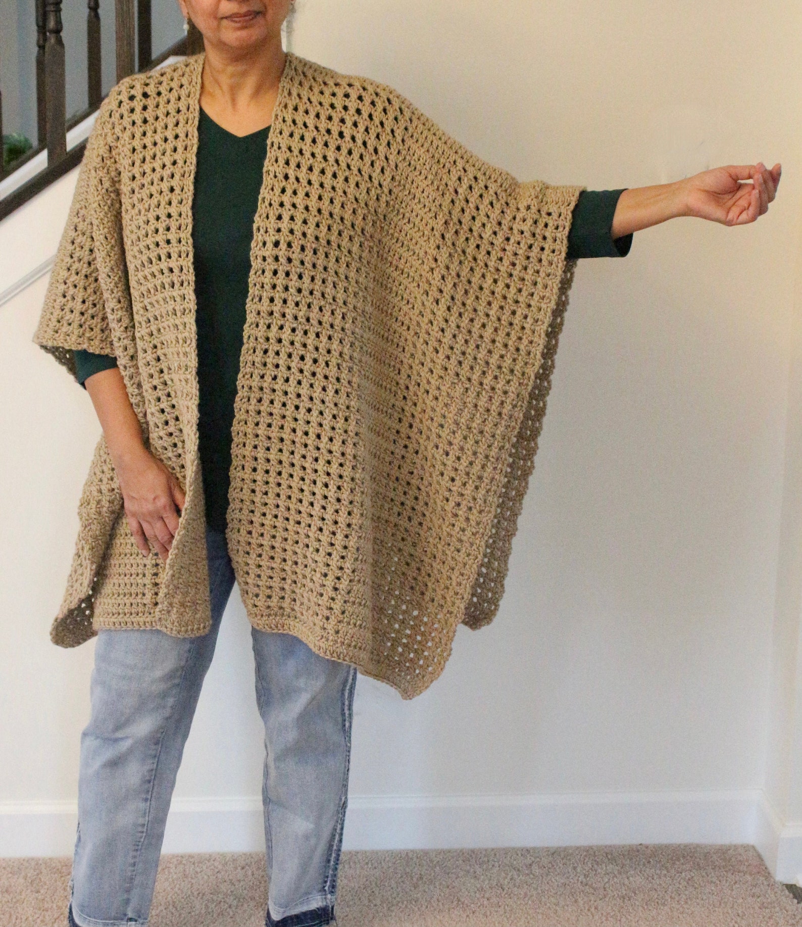 Simple&Easy Ruana Pattern Crochet Ruana Pattern Shawl Etsy