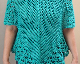 Crochet Poncho Top Pattern, Poncho Top Pattern, Crochet Poncho with sleeves, Crochet Poncho Pattern, Boho Poncho Pattern, Crochet Pattern