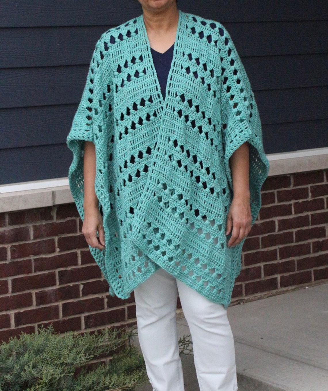 Elegant Crochet Ruana Pattern, Crochet Ruana Pattern, Shawl Pattern ...