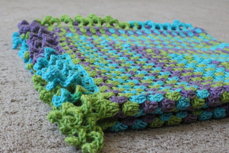 Spiral Edge Crochet Blanket Pattern Baby Blanket Pattern Etsy