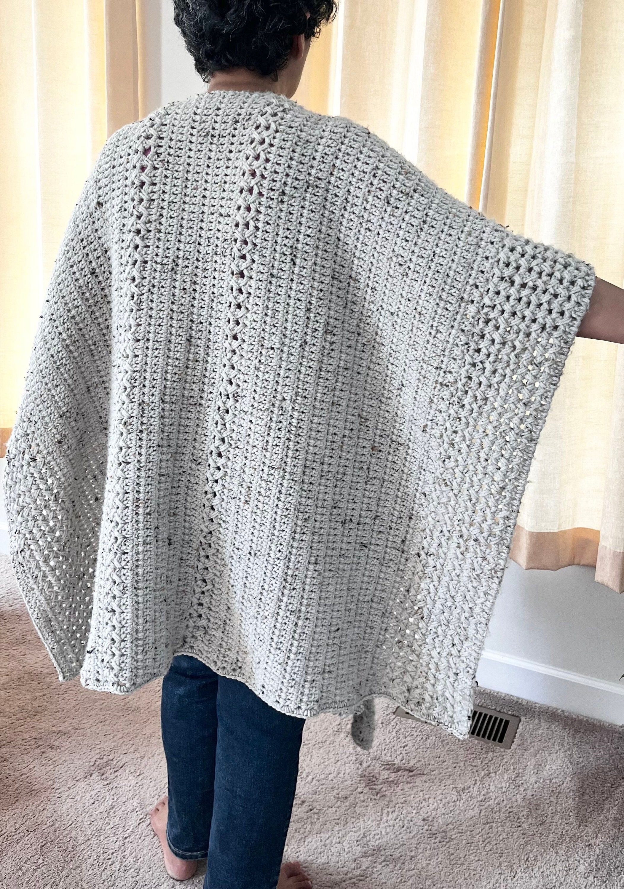 Prairie Ruana Pattern, Crochet Ruana Pattern, Shawl Pattern, Instant ...