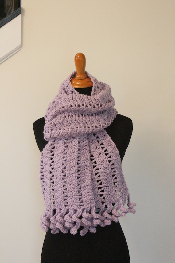 spiral crochet scarf
