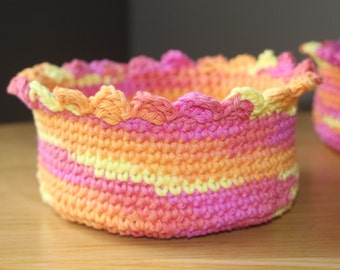Crochet Nesting Baskets Pattern, Crochet Baskets Pattern, Nesting Baskets Pattern, Crochet Basket Set Pattern, Instant Download, Pattern