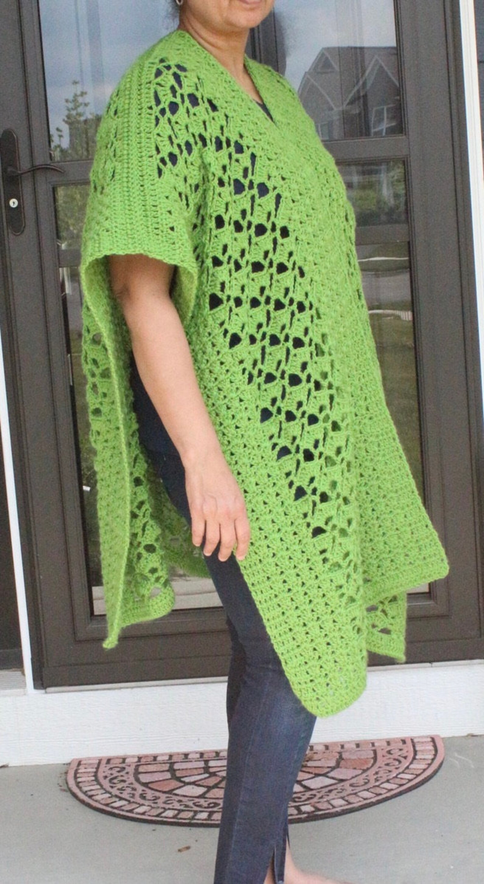 Crochet Spring Ruana Pattern Meadows Crochet Ruana Pattern, Crochet Ruana Pattern, Shawl Pattern ...