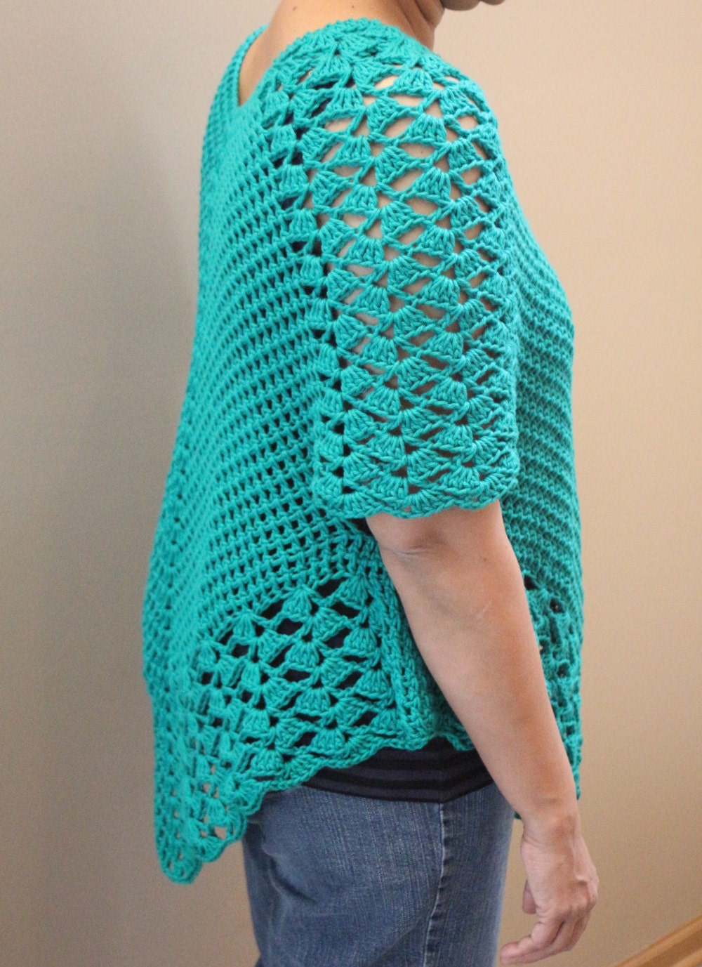 Crochet Poncho Top Pattern Poncho Top Pattern Crochet Poncho Etsy