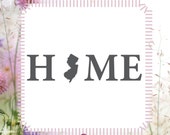 New Jersey State Stencil Home USA Craft DIY Reusable Stencil or Decal