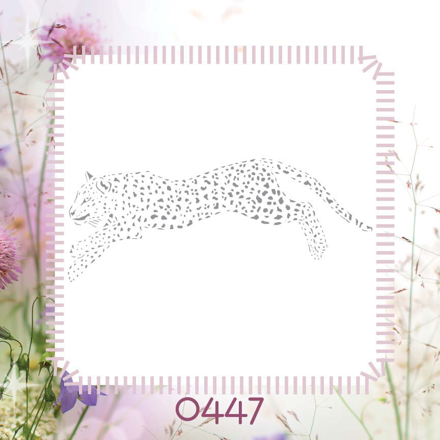 Cheetah Animal Reusable Stencil (Great for Craft and Scrapbooking) from ...