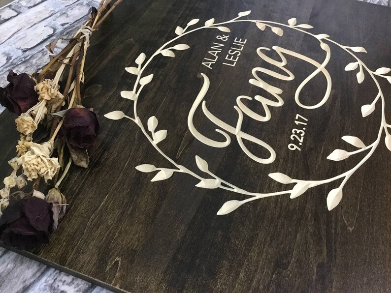 Wood Sign Wedding Gift Wood Guestbook Country Guestbook Rustic Guestbook Personalized Guestbook CARVED Wedding Guest Book Alternative