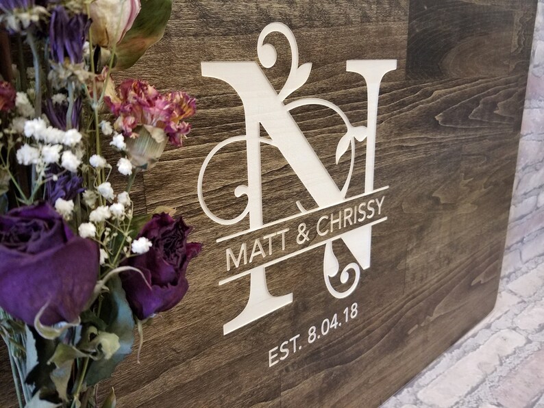 Wood Sign Wedding Gift Wood Guestbook Country Guestbook Rustic Guestbook Personalized Guestbook CARVED Wedding Guest Book Alternative