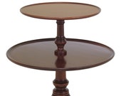 46958EC BIGGS Queen Anne Mahogany 2 Tier Dumbwaiter Table