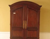 43033E HENKEL HARRIS Model 165 Mahogany Dome Top Armoire Cabinet