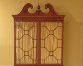 L23939E English Burl Walnut Custom Quality China Cabinet