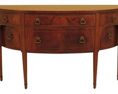 30568EC MAITLAND SMITH Demilune Shaped Figural Mahogany Sideboard
