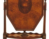 F47127EC Vintage 1920 s Inlaid Satinwood Walnut Tilt Top Table