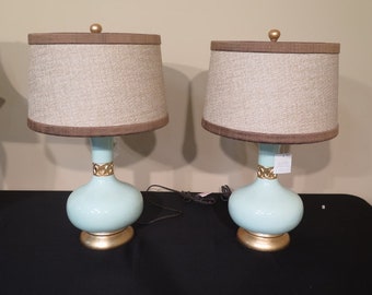 seafoam green table lamps