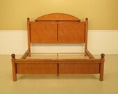 30274EC HICKORY WHITE CO. King Size Satinwood Biedermeier Bed