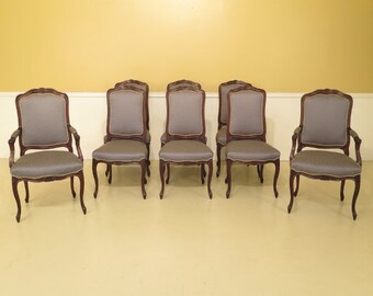 L45736EC Set Of 8 French Louis XV Style Upholstered Dining Room Chairs L45736EC Set Of 8 French Louis XV Style Upholstered Dining Room Chairs