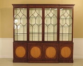 44706EC BAKER Mahogany Satinwood Breakfront Bookcase