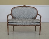 45862EC French Louis XV Carved Frame Settee Loveseat