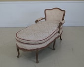 29850EC French Louis XV Style Upholstered Chaise Lounge