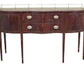 30320EC HENKEL HARRIS Inlaid Mahogany Federal Sideboard w. Gallery