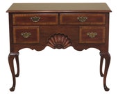 47724EC WHITE FURNITURE CO Burl Walnut New England Style Lowboy