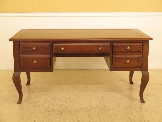 L45488ec Sligh French Style Leather Top Cherry Executive Desk Etsy