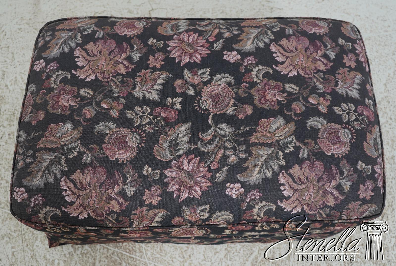 F67767: THOMASVILLE Large Floral Upholstered Club Chair & Ottoman