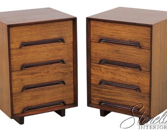 F75044: Pair Of DREXEL Perspective Walnut Nightstands