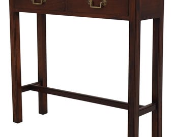 L73725: Mahogany Inlaid 2 Drawer Console Table