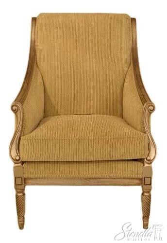 Zentique Louis Club Chair, Natural Oak Finish