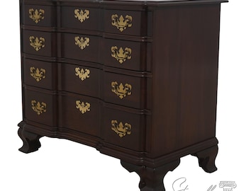 F72536: ETHAN ALLEN Cherry Block Front Bachelor's Chest