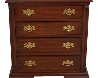 61506EC: HENKEL HARRIS 4 Drawer Chippendale Cherry Nightstand