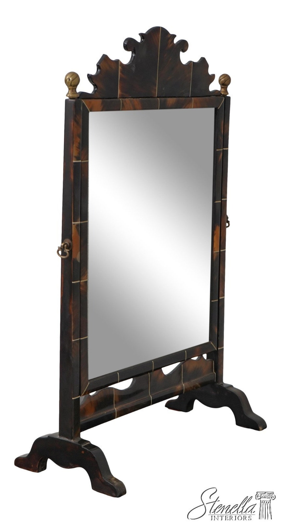 60503EC Faux Tortoise Overlay Dressing Mirror Etsy