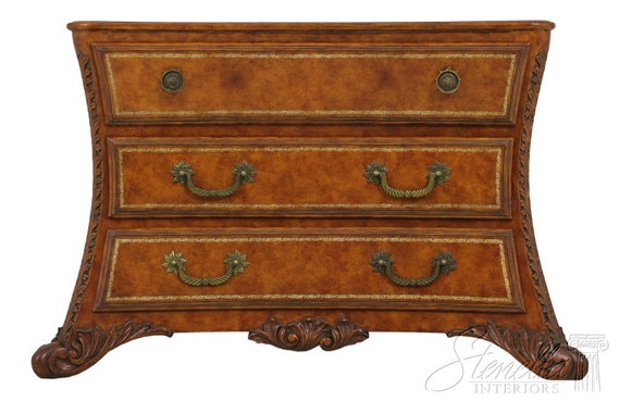 leather wrapped dresser 1970s Vintage Leather Wrapped Dresser