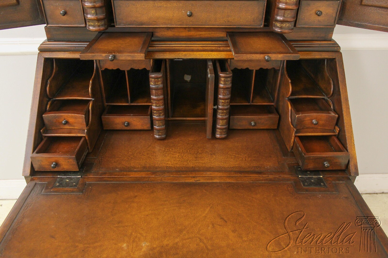 58440EC: THEODORE ALEXANDER Leather Wrapped Secretary Desk - Etsy