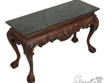 73881: Georgian Style Mahogany Marble Top Console Table