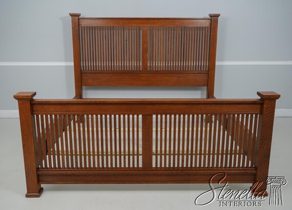 60300EC STICKLEY King Size Mission Oak High Back Bed Etsy Denmark