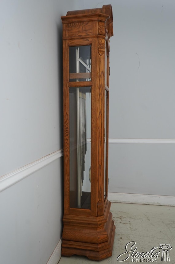 68511: HERSCHEDE Oak Thomas Jefferson 9 Tube Grandfather Clock - Etsy