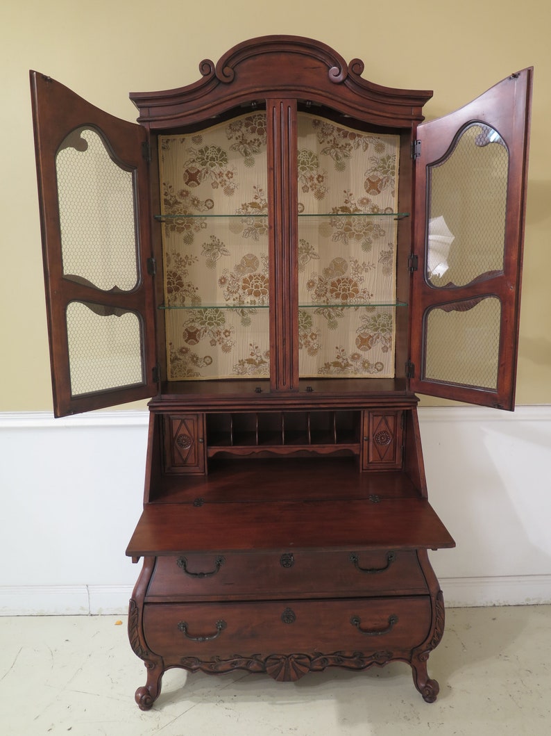 48087EC HEKMAN French Style Distressed Cherry Secretary Desk Etsy